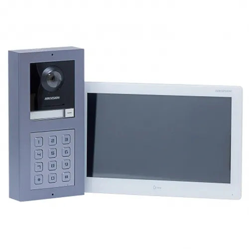 Hikvision 1 button IP video kit, keypad and 10 inch monitor