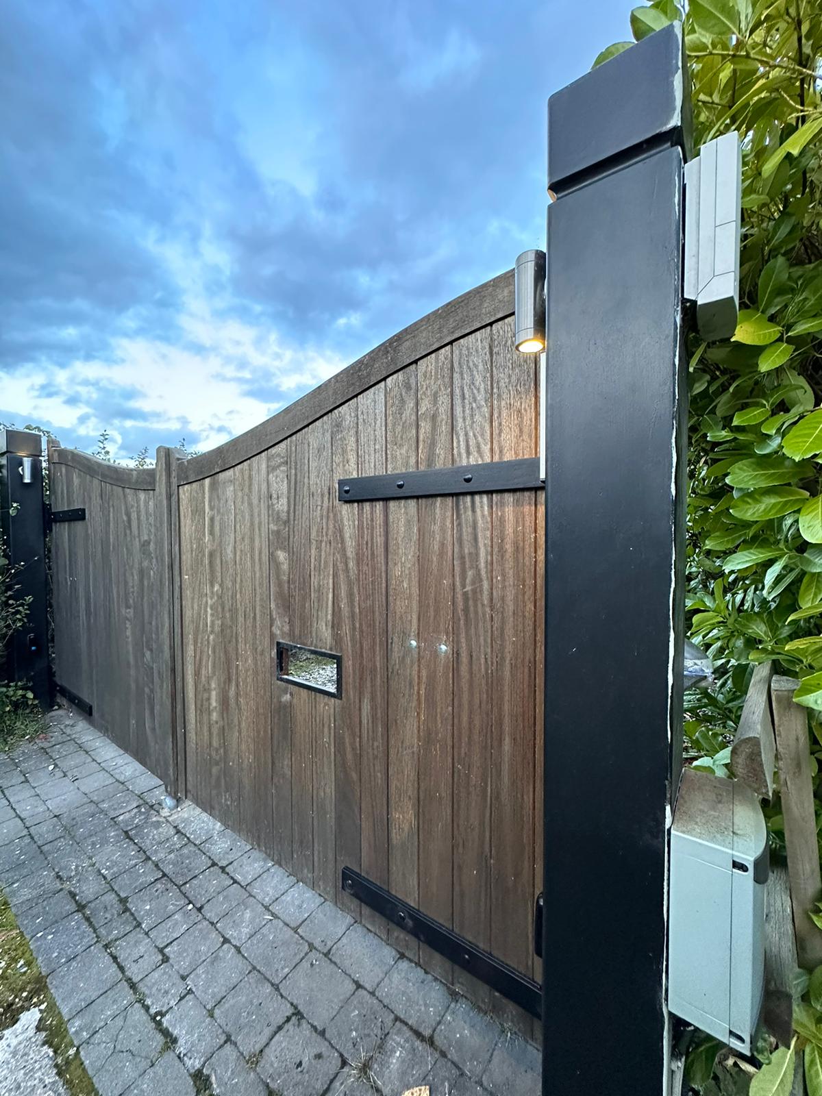 Wooden Electric Gate - Double Gates - Swing Gates - Automatic Gates