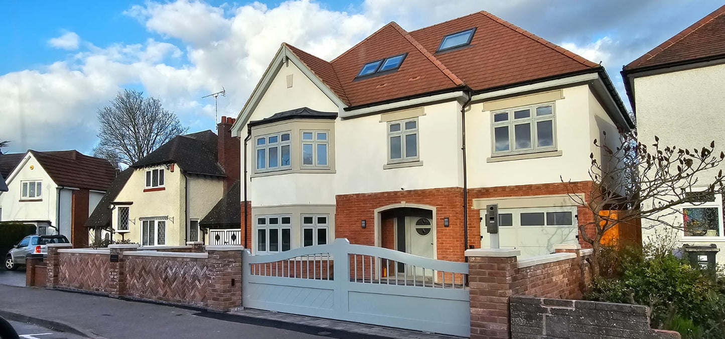 Aluminium Gate with Door Bell Intercom System - Electric Gates Front Garden Electric Gate for Driveway