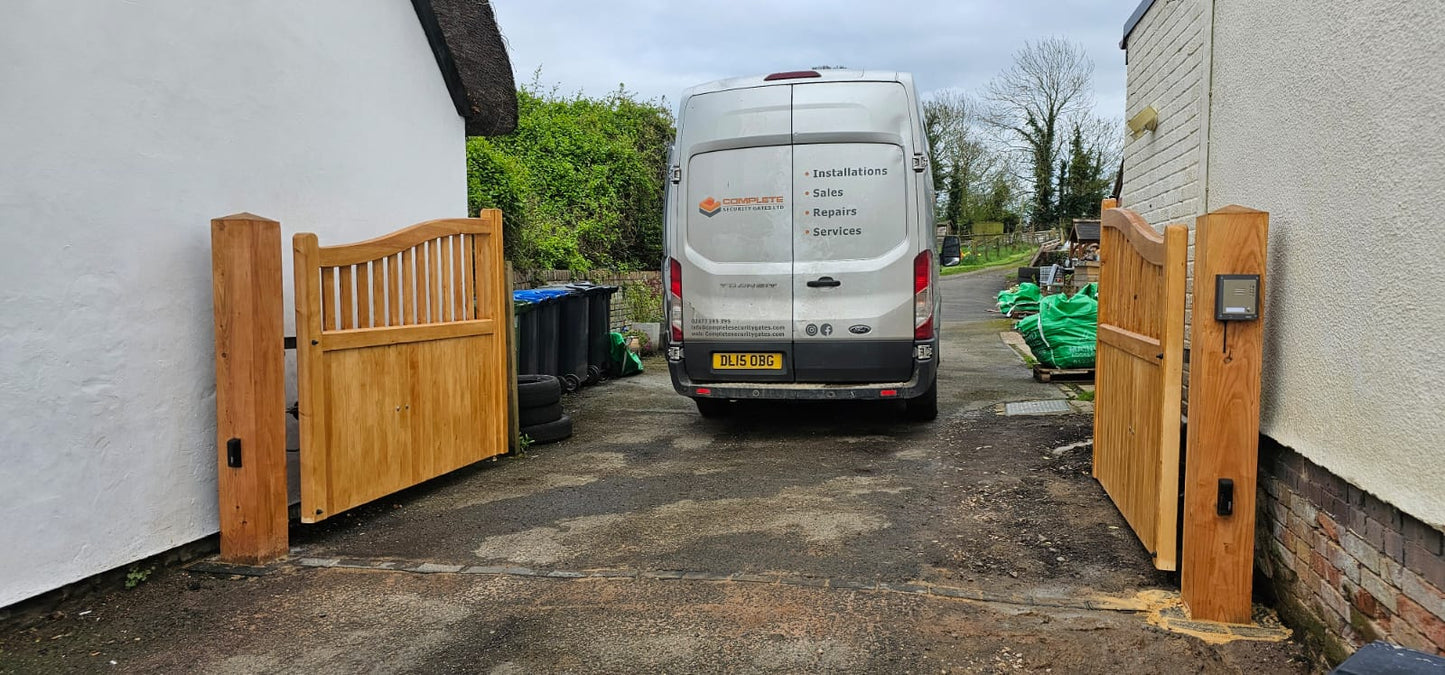 Electric Wooden Gate in Rugby- Swing Gate - Automated Wooden Gate For Driveway - Security Gate