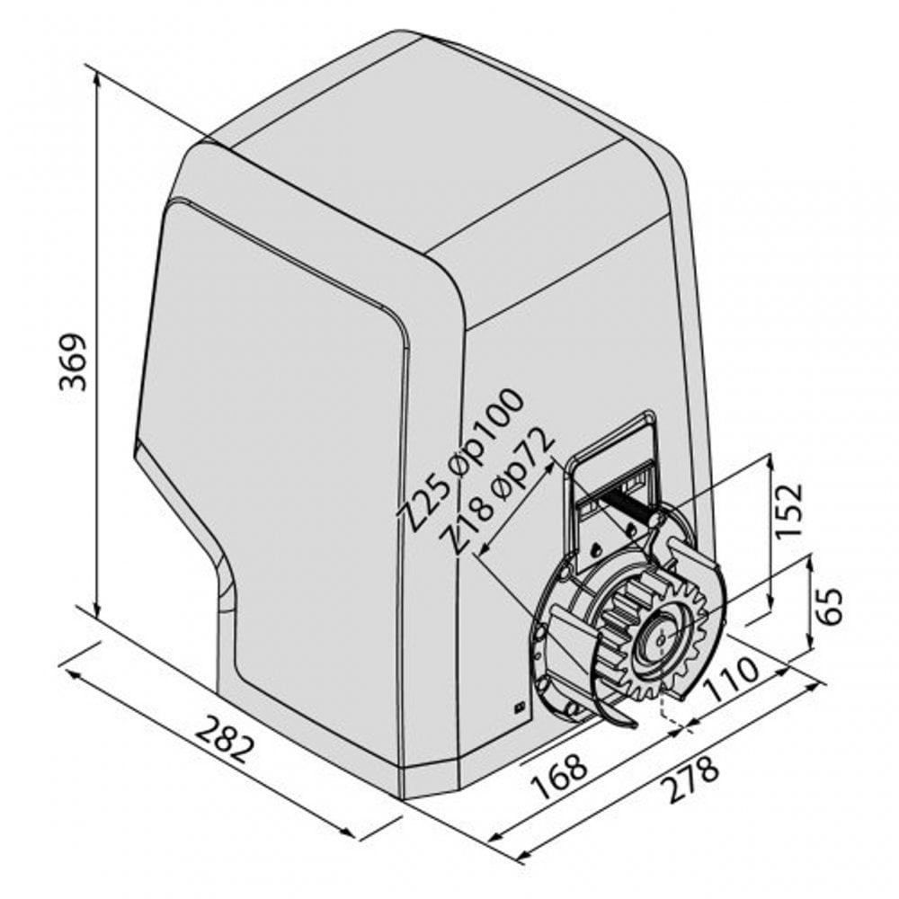 BFT Icaro Ultra AC A2000 230v Sliding Gate Motor