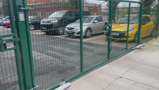 Automated Commercial Metal Swing Gate with Roger Motor and DEA Access Control - Kenilworth