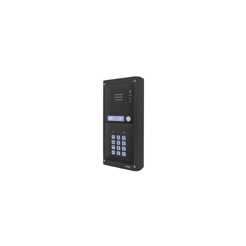 VIDEX GSM4KCR-1S/BL/4GE one station surface 4G GSM intercom with backlit keypad gun metal grey finish