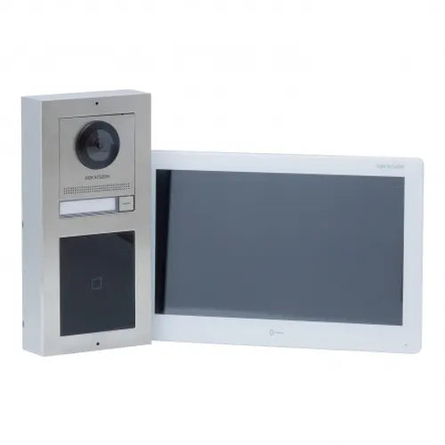 Hikvision 1 button IP video kit, touch and display and 10 inch monitor stainless