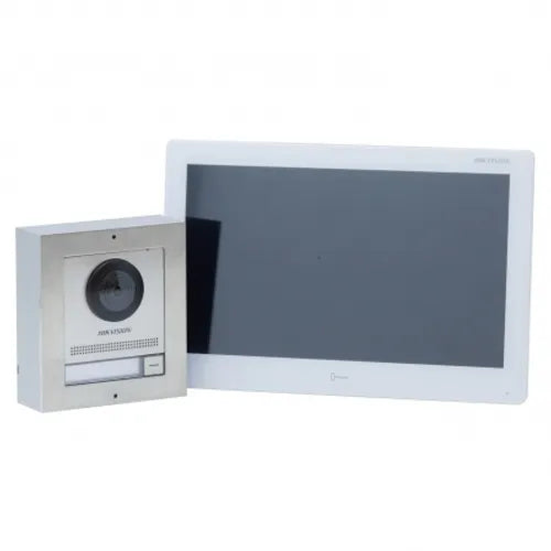Hikvision 1 button IP video kit and 10 inch monitor stainless steel