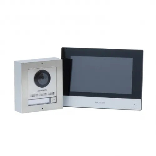 Hikvision 1 button IP video kit and 7 inch monitor stainless steel
