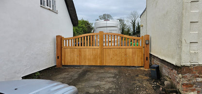 Electric Wooden Gate in Rugby- Swing Gate - Automated Wooden Gate For Driveway - Security Gate