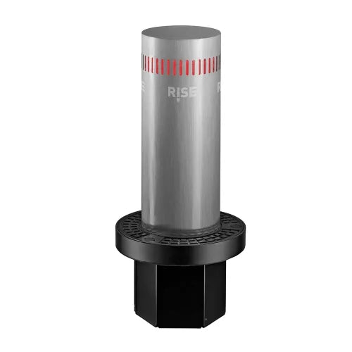 RISE FIX 500I, Stainless steel 500mm fixed bollard with foundation case