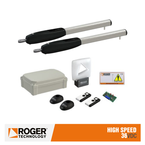 Roger Technology KIT-SMARTY4/HS Brushless Above ground swing gate 2 leaf kit