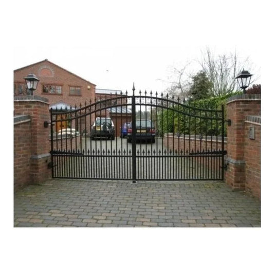 Steel driveway gate - The Bushley Double Arch