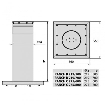 BFT RANCH B 500L - 500mm x 219mm, RAL 7015 finish