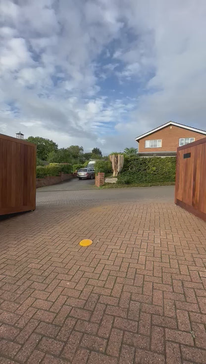 Wooden Swing Gates - Iroko Wood gate - Electric Automated Gates for Driveway