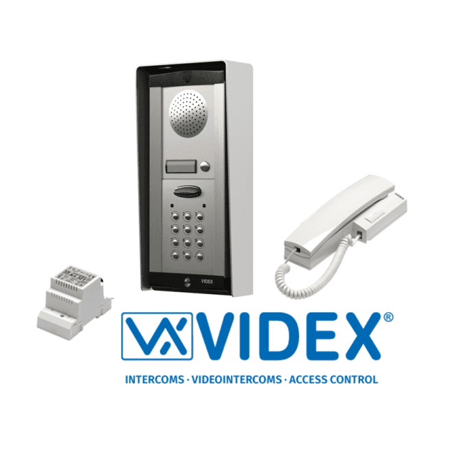 VIDEX DK8K-1S 1 way intercom with keypad