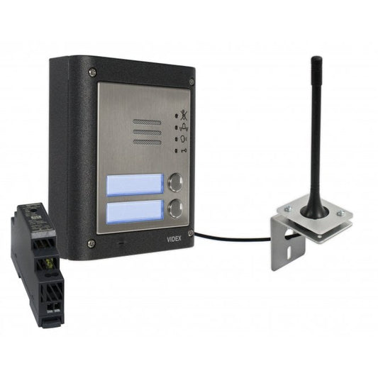 VIDEX GSM4K-2S/M/4G two station surface 4G GSM intercom without keypad matt finish