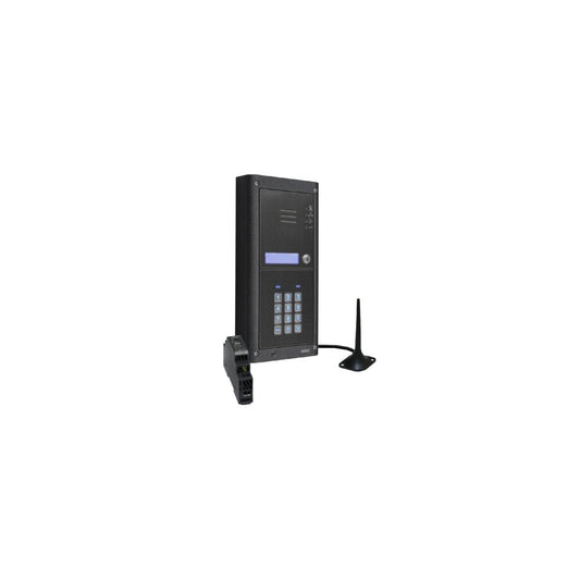 VIDEX GSM4KCR-1S/BL/4GE one station surface 4G GSM intercom with backlit keypad gun metal grey finish