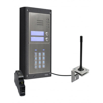 VIDEX GSM4KCR-2S/M/4G two station surface 4G GSM intercom with backlit keypad matt finish